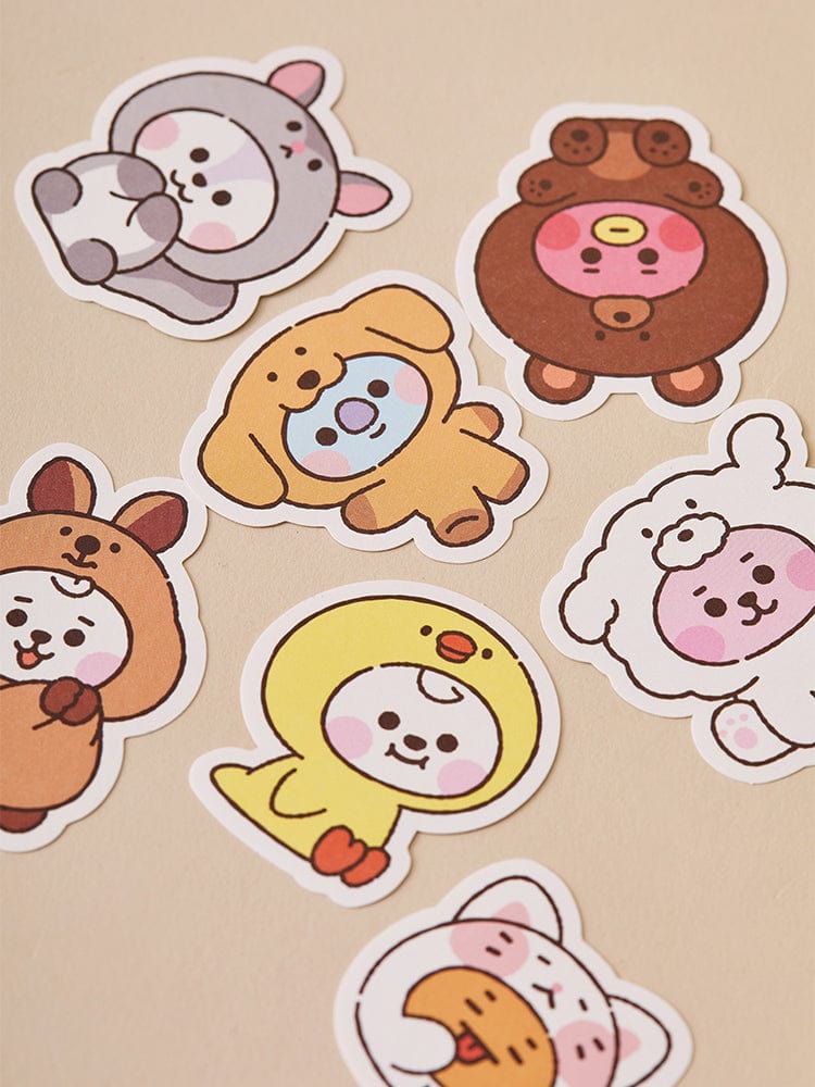 BT21 STICKER/CARD 단품 BT21 BABY 플러피 스티커팩 세트 7개입