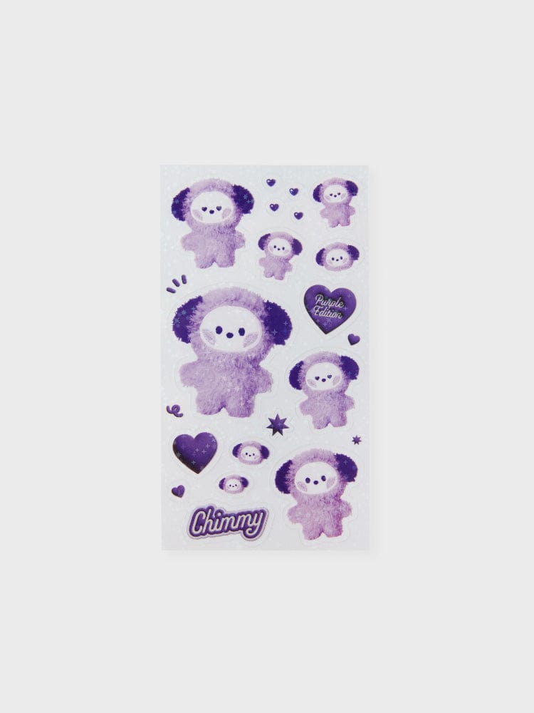 BT21 STICKER/CARD CHIMMY [패밀리세일] BT21 CHIMMY Purple of Wish Edition 미니니 스티커