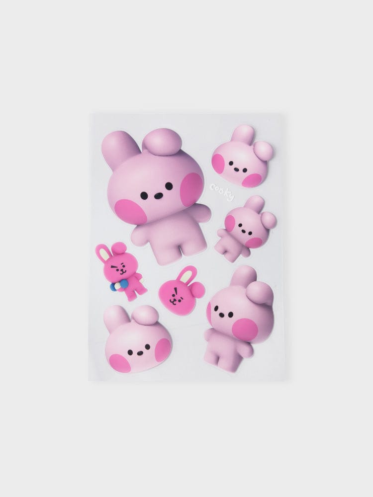 BT21 STICKER/CARD COOKY [패밀리세일] BT21 COOKY 빅앤타이니 리무버블 스티커