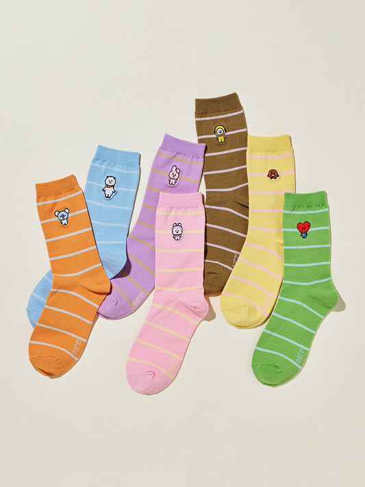 BT21 베이직 스트라이프 양말