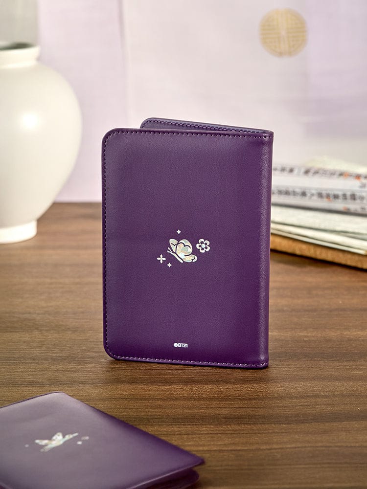 【極美品】ドイツ製 ホースヘア ハンドバッグ＆ケース セット 希少ピンク BT21 COOKY Premium K Edition Mother-of-pearl Graphic Passport Case