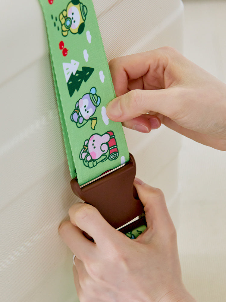 BT21 TRAVEL_ 단품 BT21 미니니 스카웃 캐리어 벨트 (GREEN)