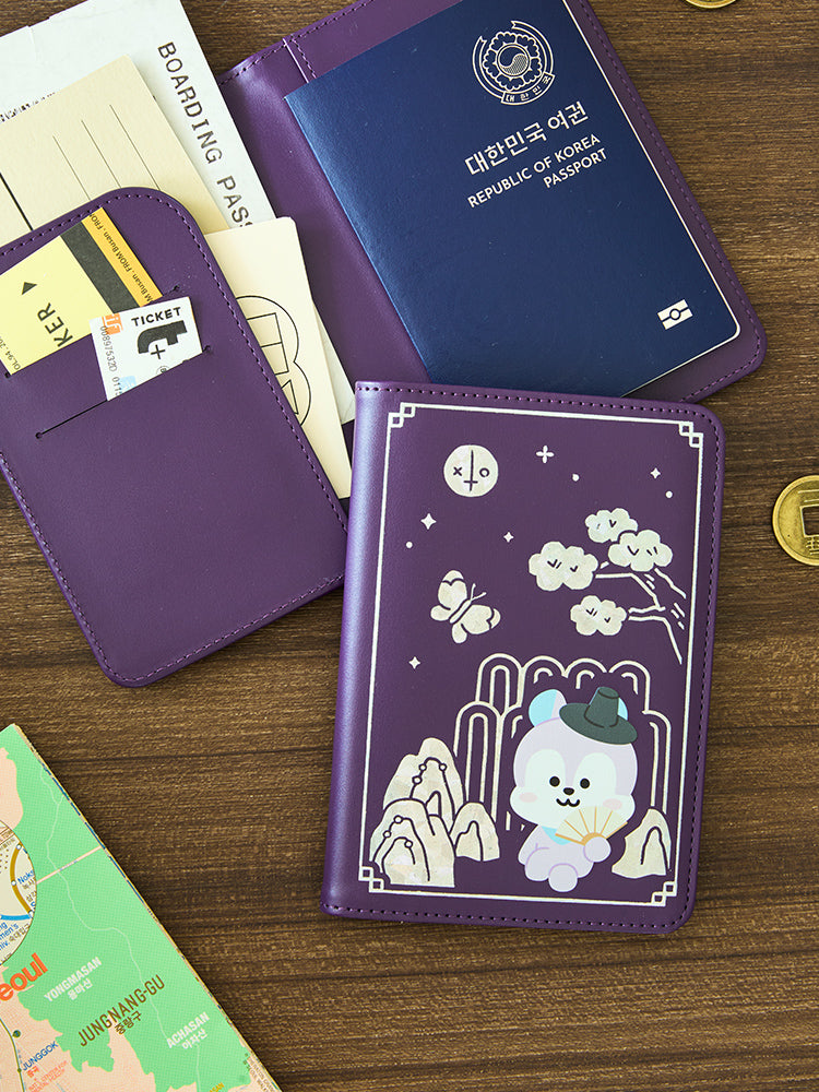 BT21 TRAVEL_ 단품 BT21 MANG 프리미엄 K 에디션 자개 그래픽 여권 케이스