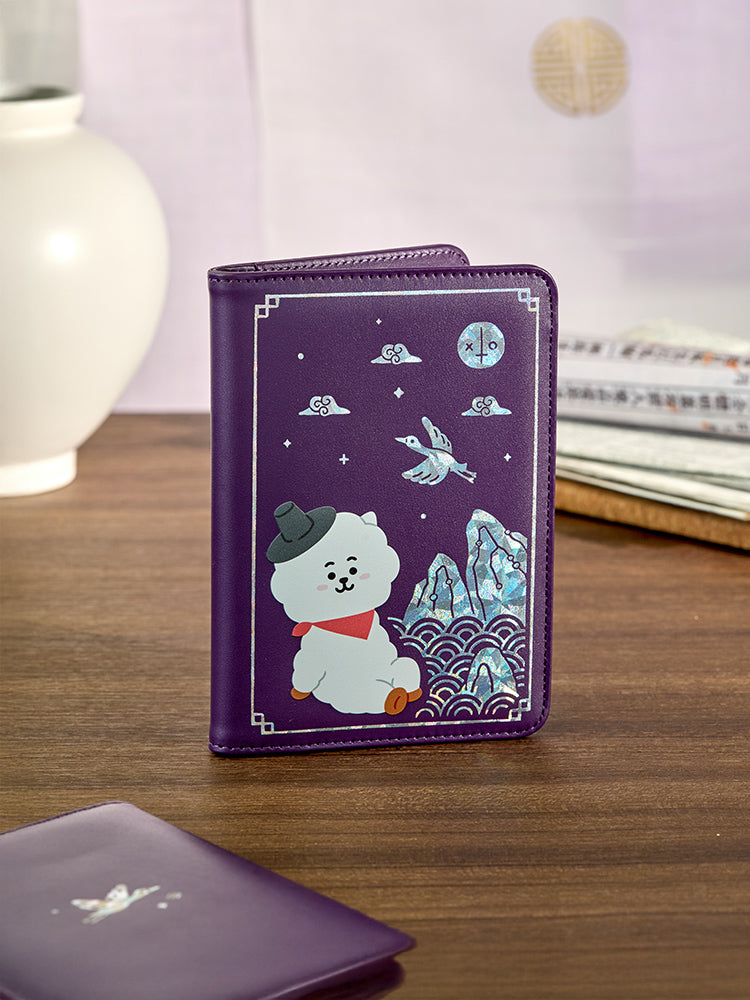 BT21 TRAVEL_ 단품 BT21 RJ 프리미엄 K 에디션 자개 그래픽 여권 케이스