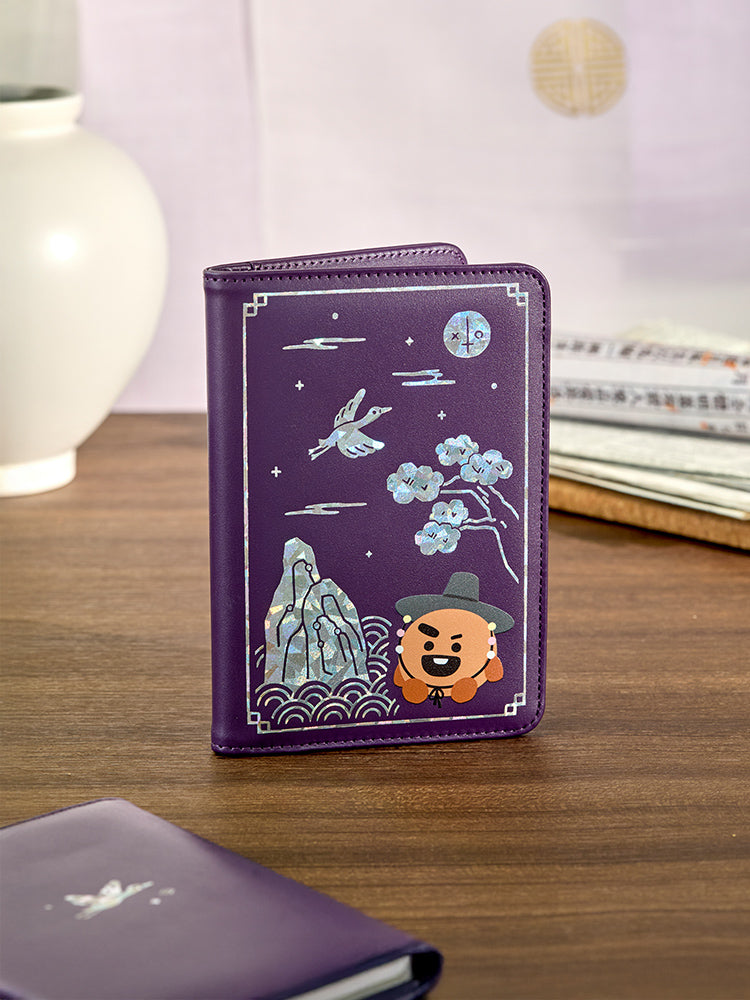 BT21 TRAVEL_ 단품 BT21 SHOOKY 프리미엄 K 에디션 자개 그래픽 여권 케이스