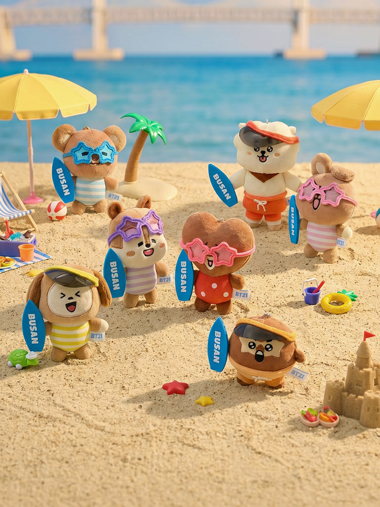 BT21 부산 바캉스 인형 키링