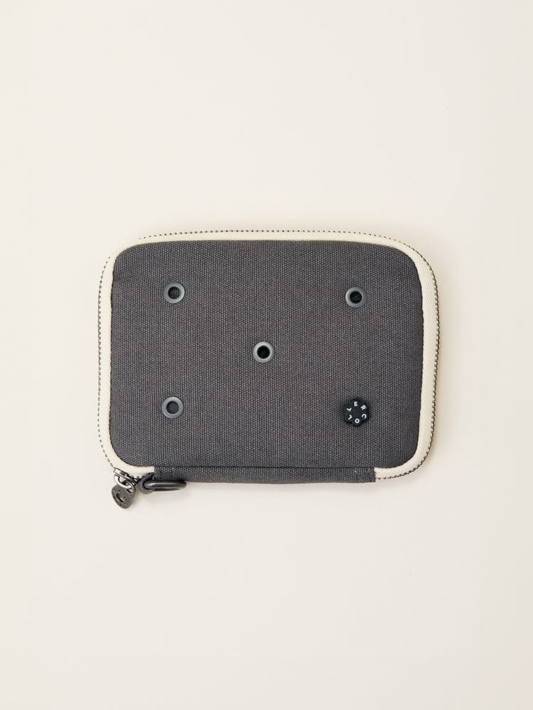 COLLER BAG 단품 [패밀리세일] 꼴레 캔버스 멀티 파우치 머드 그레이