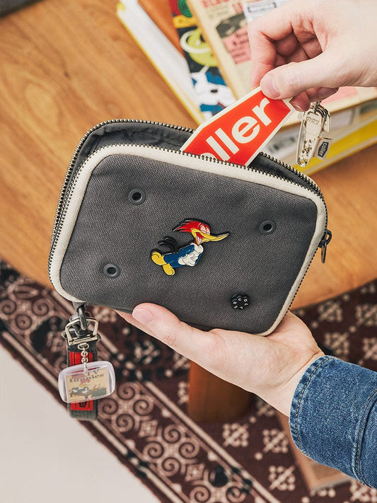 COLLER BAG 단품 [패밀리세일] 꼴레 캔버스 멀티 파우치 머드 그레이