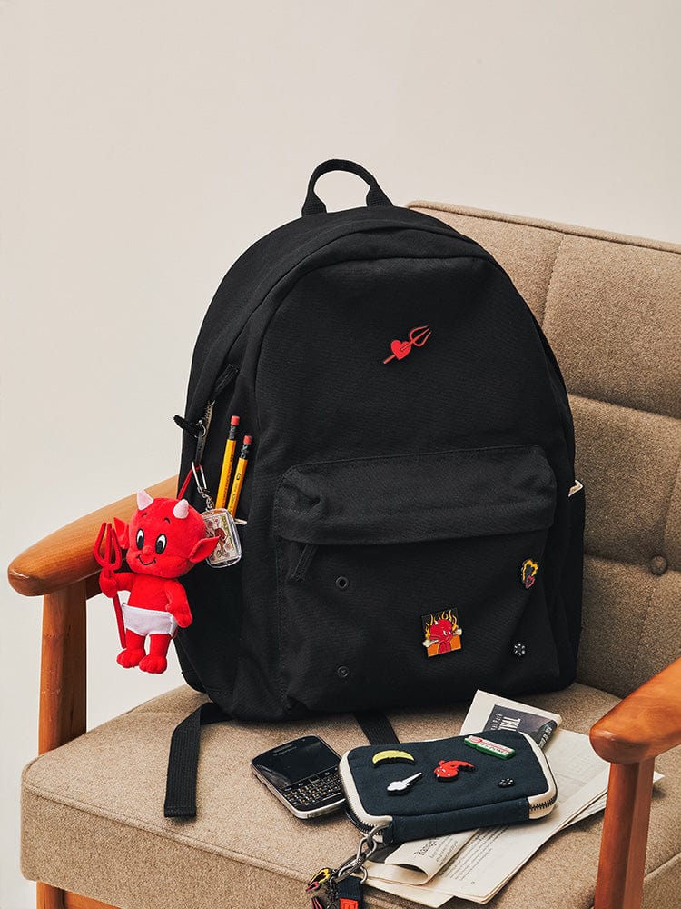 COLLER BAG 단품 [패밀리세일] 꼴레 캔버스 원포켓 백팩 L 쉐이드 블랙