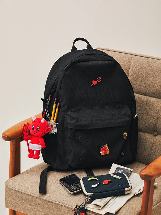 COLLER BAG 단품 [패밀리세일] 꼴레 캔버스 원포켓 백팩 L 쉐이드 블랙