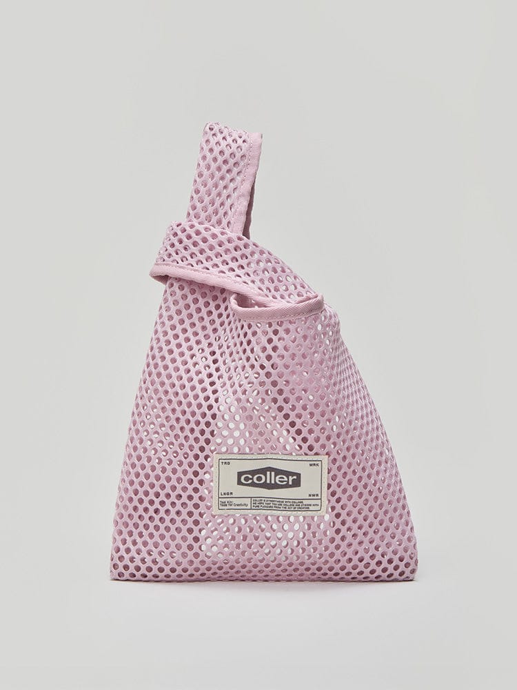 COLLER MESH MINI TOTE BAG DOWN PINK