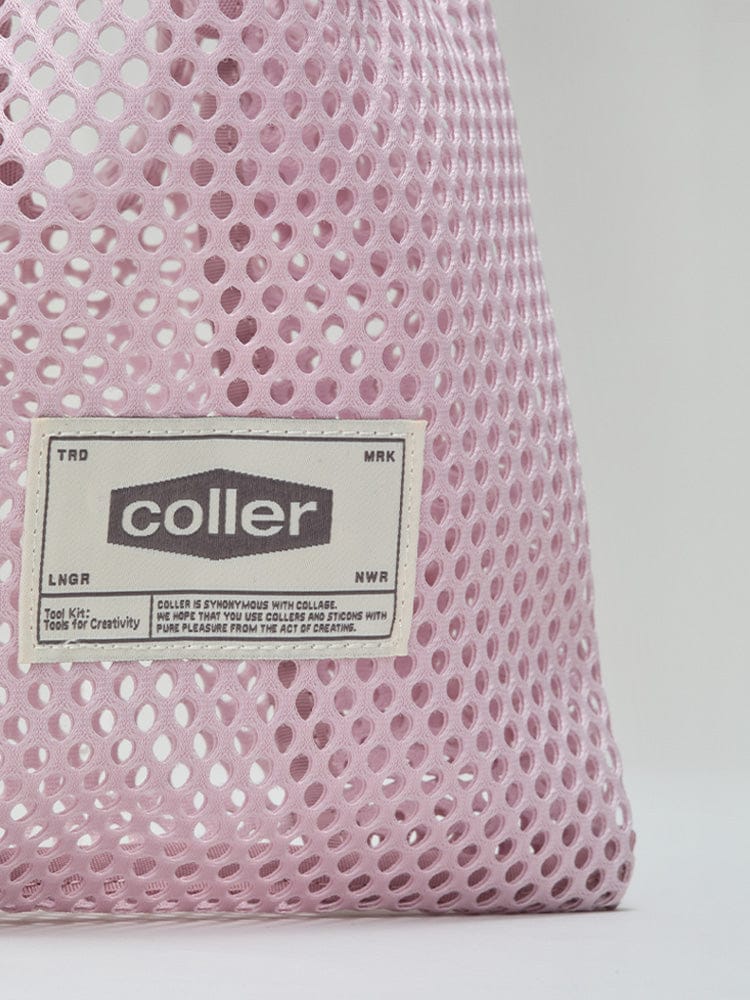 COLLER BEAUTY/ACC_ DOWN PINK [패밀리세일] 꼴레 메쉬 미니 토트백 다운 핑크