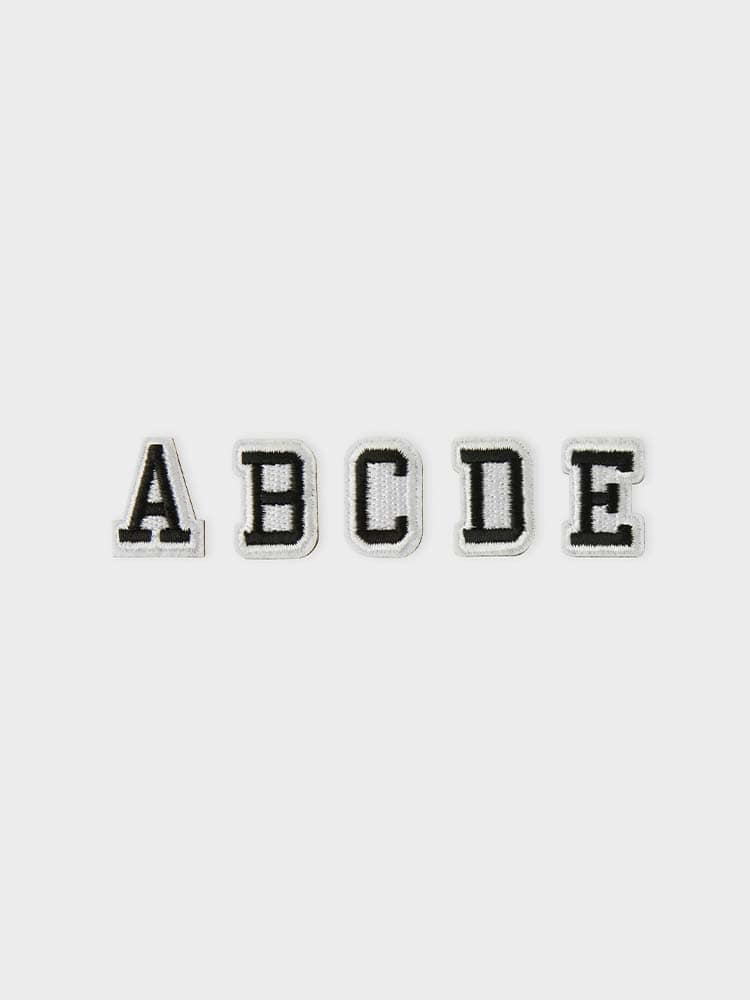 COLLER BEAUTY/ACC A 꼴레 알파벳 와펜 스티콘 블랙 (옵션 : A~Z)