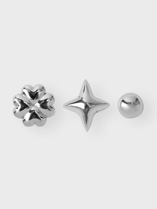 COLLER BEAUTY/ACC STICON SET [팸세제외] 꼴레 메탈 스티콘 세트 실버 (3개입)