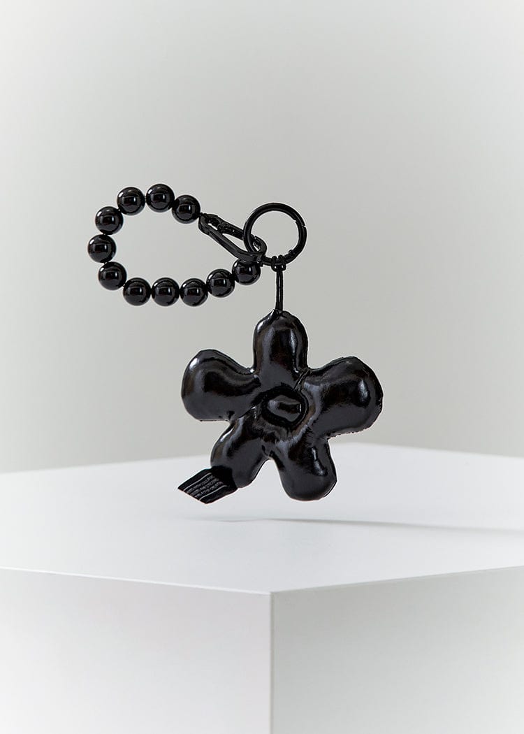 COLLER KEYRING 단품 [팸세제외] 꼴레 멜팅 플라워 패딩 키링 블랙
