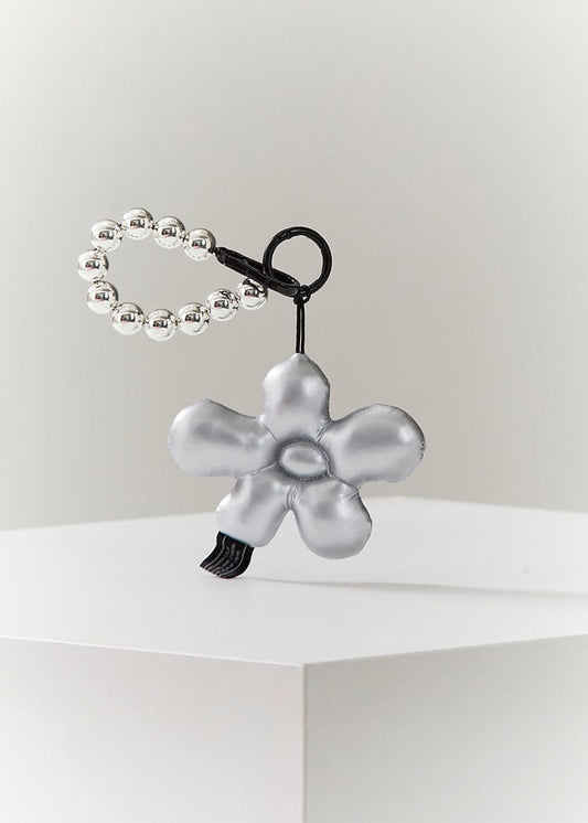 COLLER KEYRING 단품 [팸세제외] 꼴레 멜팅 플라워 패딩 키링 실버