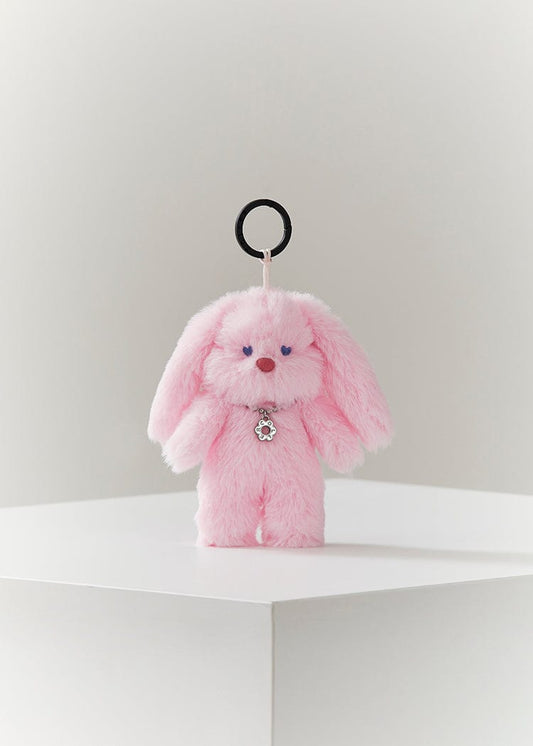COLLER KEYRING 단품 [팸세제외] 꼴레 퍼리 버니 플러시 키링 핑크