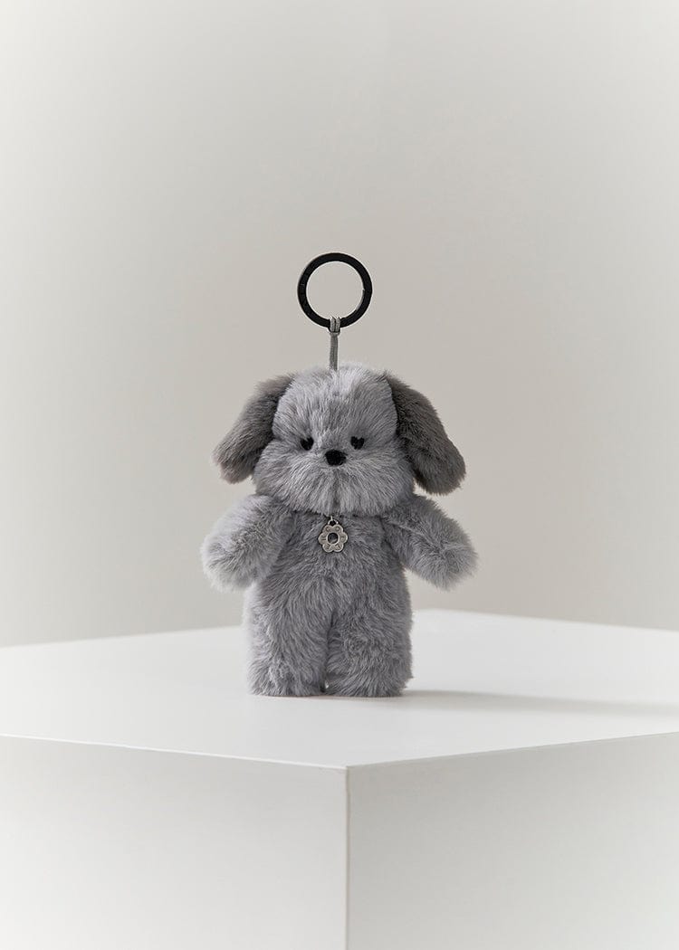 COLLER KEYRING 단품 [팸세제외] 꼴레 퍼리 퍼피 플러시 키링 그레이