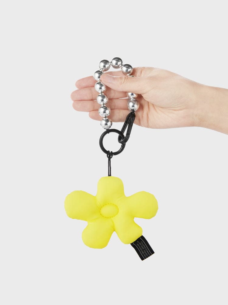 COLLER KEYRING 단품 꼴레 멜팅 플라워 패딩 키링 옐로우