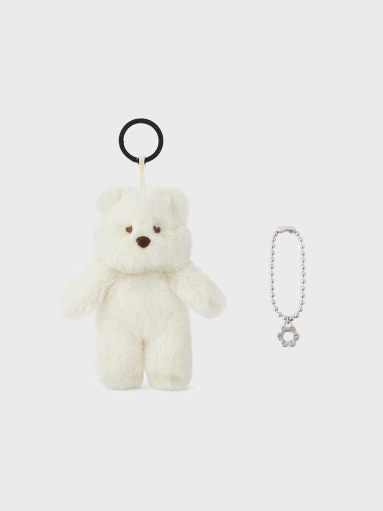 COLLER KEYRING 단품 꼴레 퍼리 베어 플러시 키링 옐로우