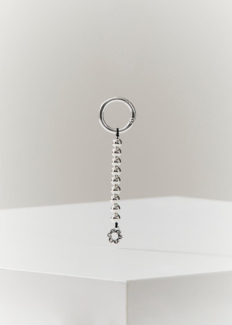 COLLER KEYRING 단품 꼴레 메탈 숏 비즈 키링 실버