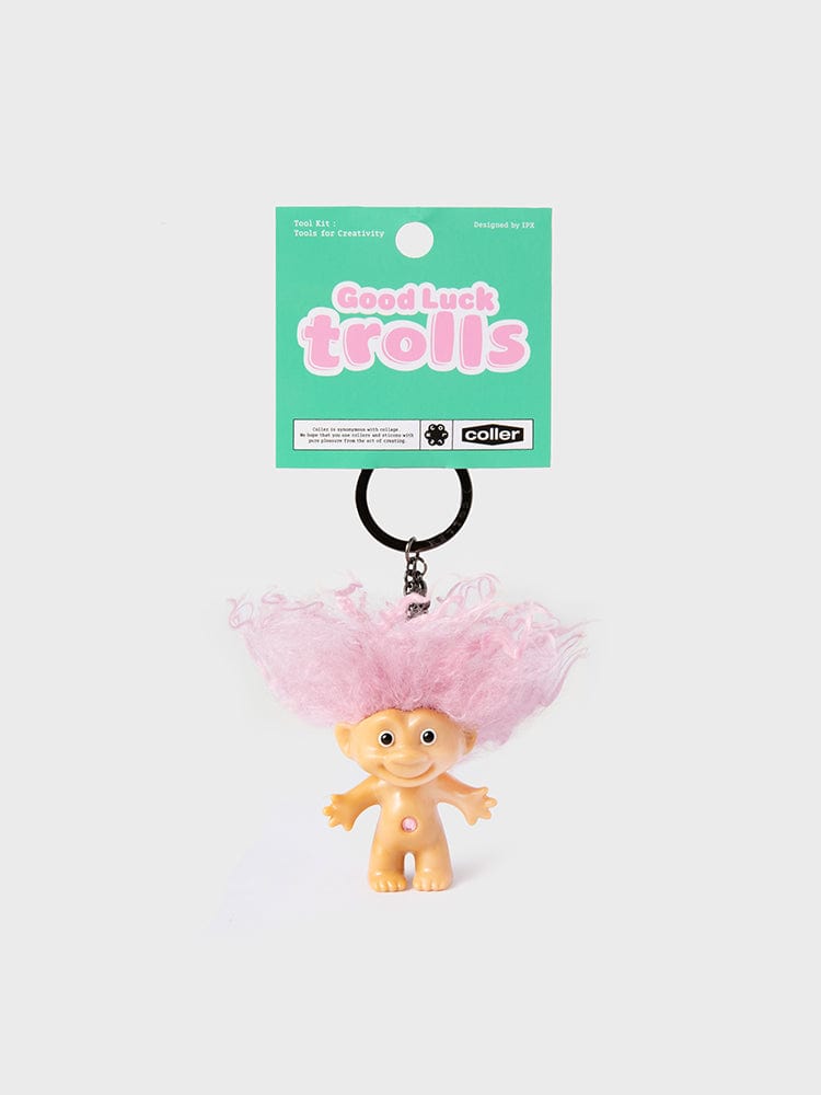 COLLER KEYRING 단품 꼴레 X 굿럭트롤 PVC 피규어 키링 핑크