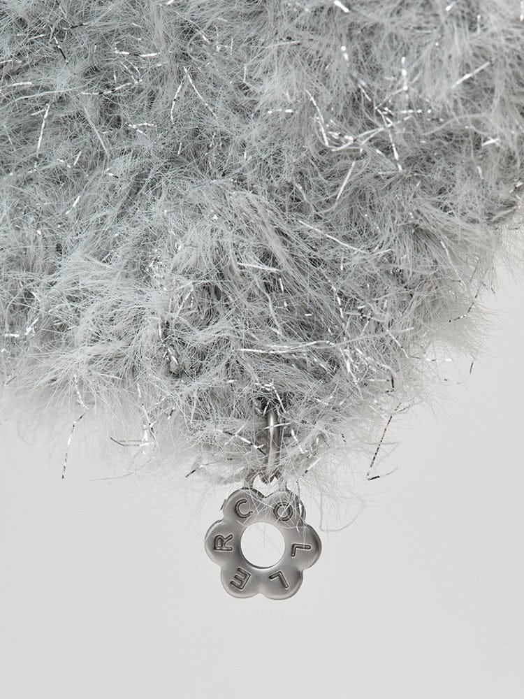 COLLER KEYRING_BEAUTY/ACC_ Silver 꼴레 니트 플라워 키링 실버