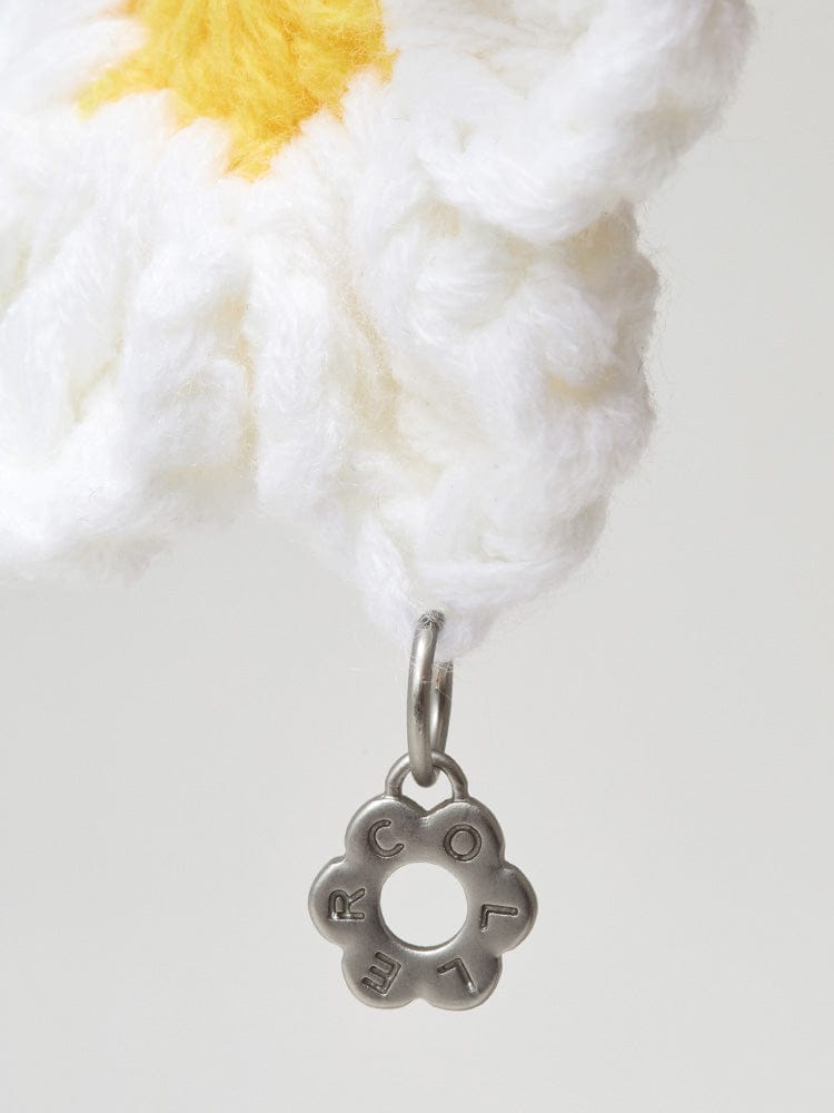 COLLER KEYRING_BEAUTY/ACC_ White 꼴레 니트 플라워 키링 화이트