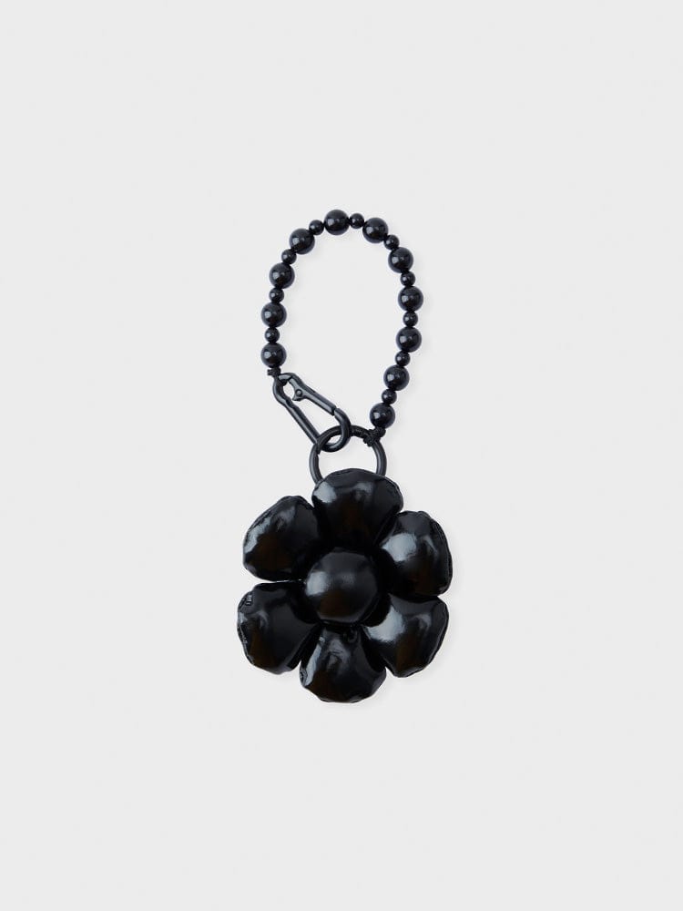 COLLER KEYRING BLACK FLOWER KEYRING [팸세제외] 꼴레 플라워 패딩 키링 블랙