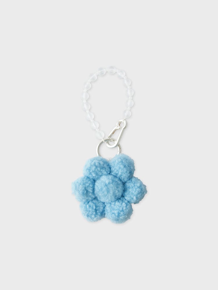 COLLER KEYRING BLUE [팸세제외] 꼴레 플라워 부클 키링 블루