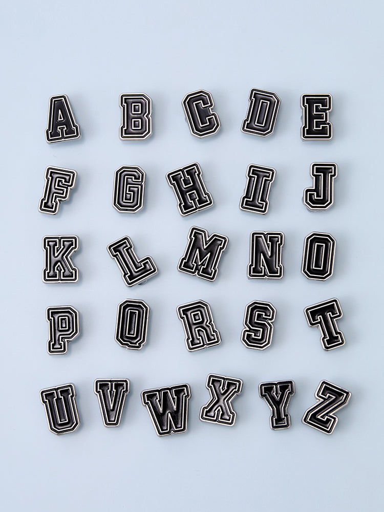 COLLER STICON_ A 꼴레 메탈 알파벳 스티콘 블랙 (A~Z)