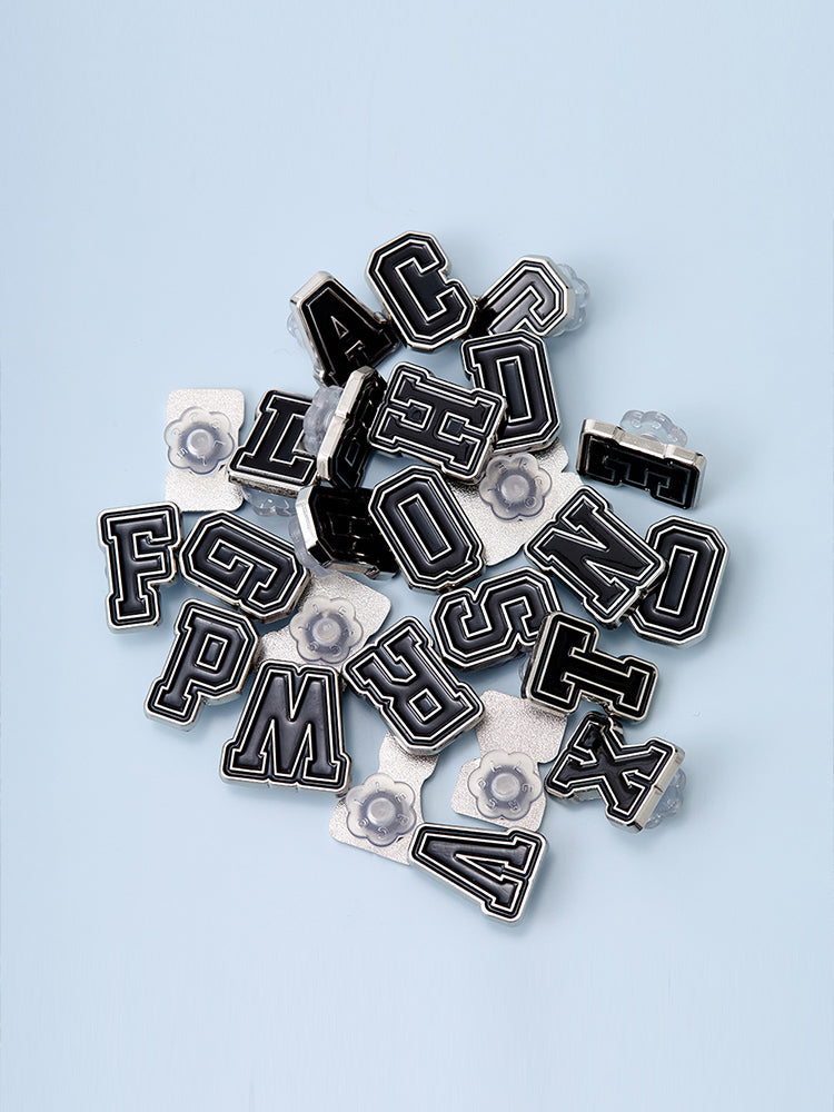 COLLER STICON_ 꼴레 메탈 알파벳 스티콘 블랙 (A~Z)