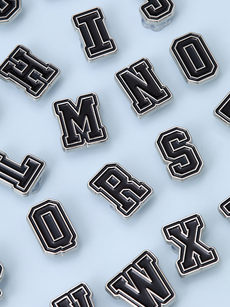 COLLER STICON_ 꼴레 메탈 알파벳 스티콘 블랙 (A~Z)