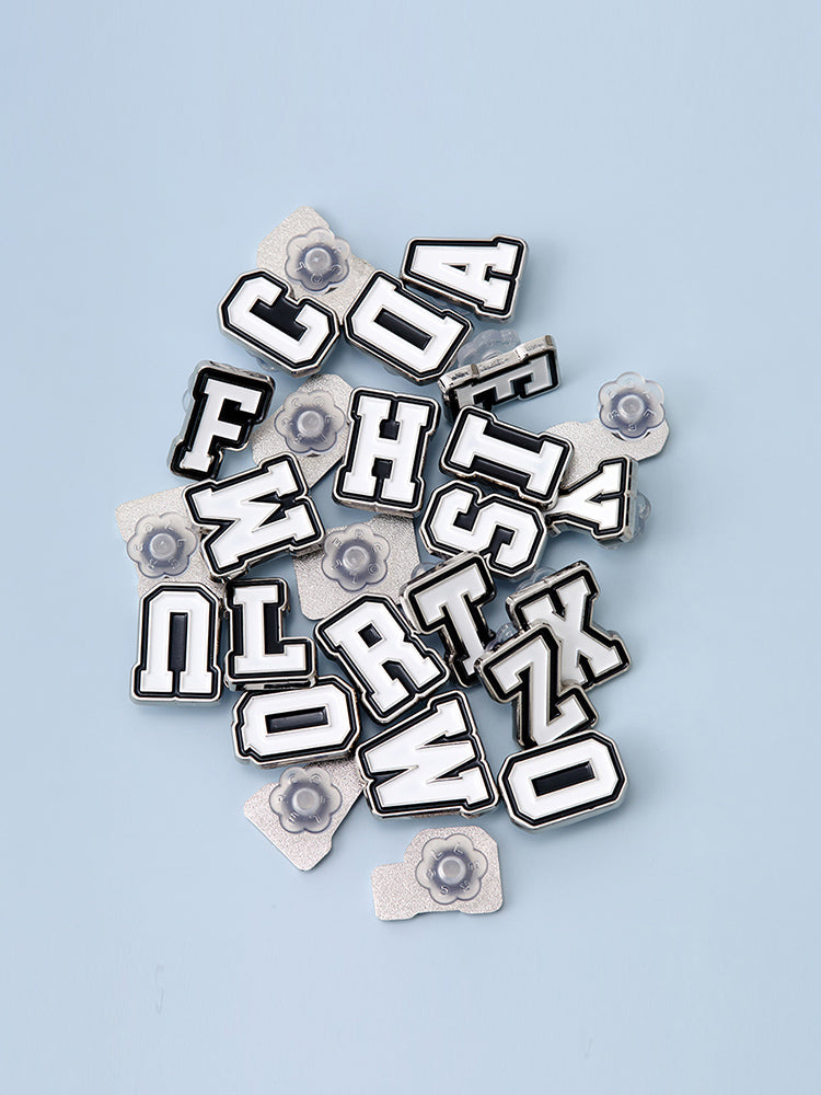COLLER STICON_ 꼴레 메탈 알파벳 스티콘 화이트 (A~Z)