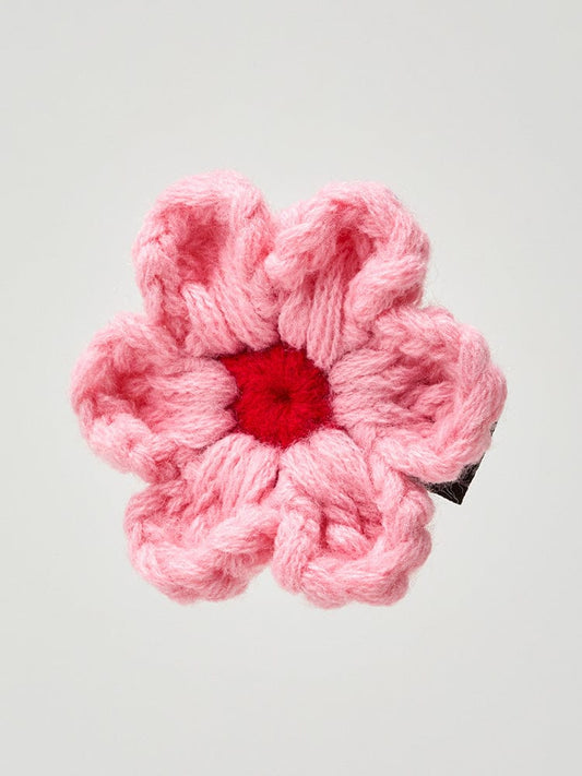 COLLER STICON_ Pink 꼴레 니트 플라워 스티콘 핑크