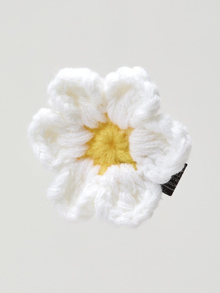 COLLER STICON_ White 꼴레 니트 플라워 스티콘 화이트
