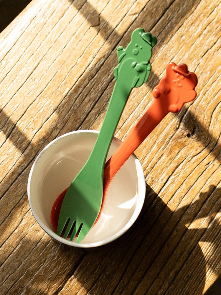 [Family Sale] DINOTAENG BOBO IN THE WOODS PICNIC SPOON FORK SET