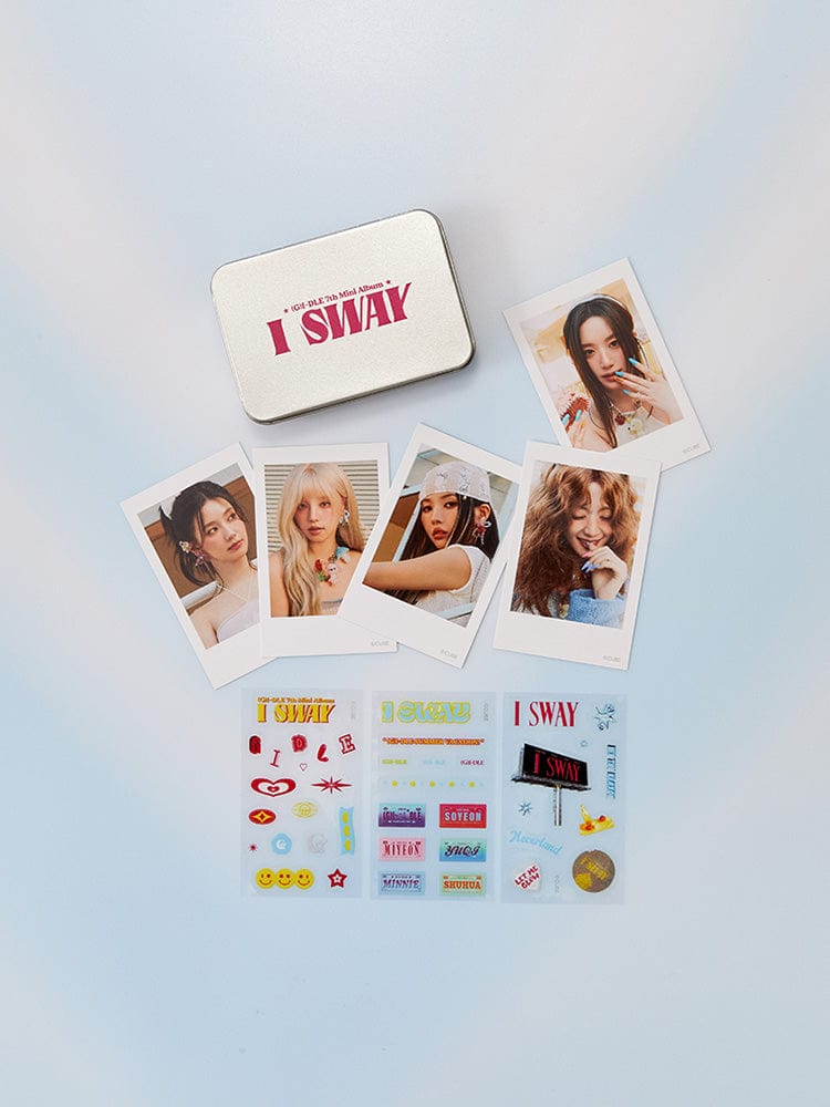 (G)I-DLE STICKER/CARD 단품 (G)I-DLE 틴 케이스 폴라로이드 세트