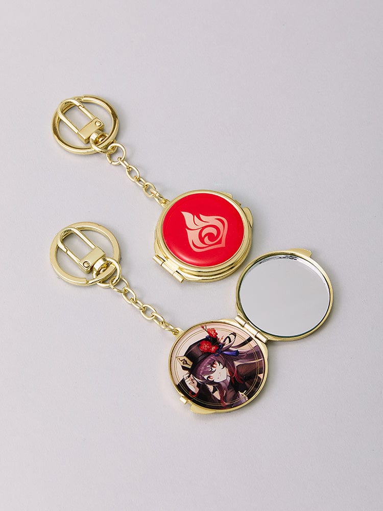 Genshin Impact KEYRING 호두 원신x라인프렌즈 메탈 미러 키링