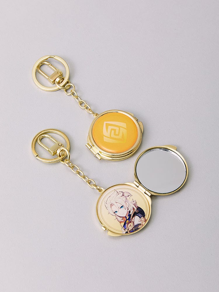 Genshin Impact KEYRING 알베도 원신x라인프렌즈 메탈 미러 키링