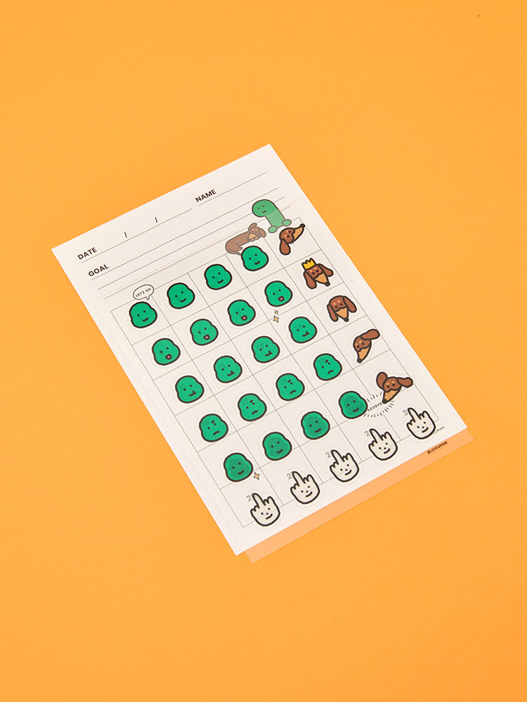 JOGUMAN OFFICE_ 플래너&스티커 조구만 Throw Away 플래너&목표달성 스티커