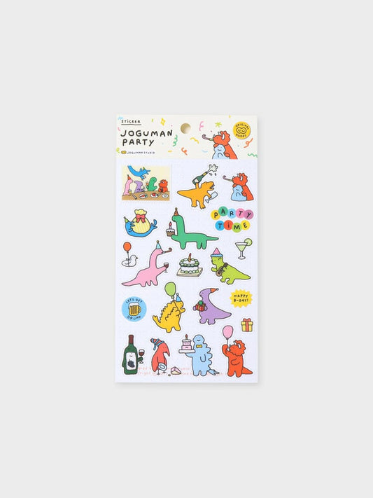 Joguman STICKER/CARD 단품 [NEW] 조구만 스튜디오 하찮은 공룡들 파티 스티커