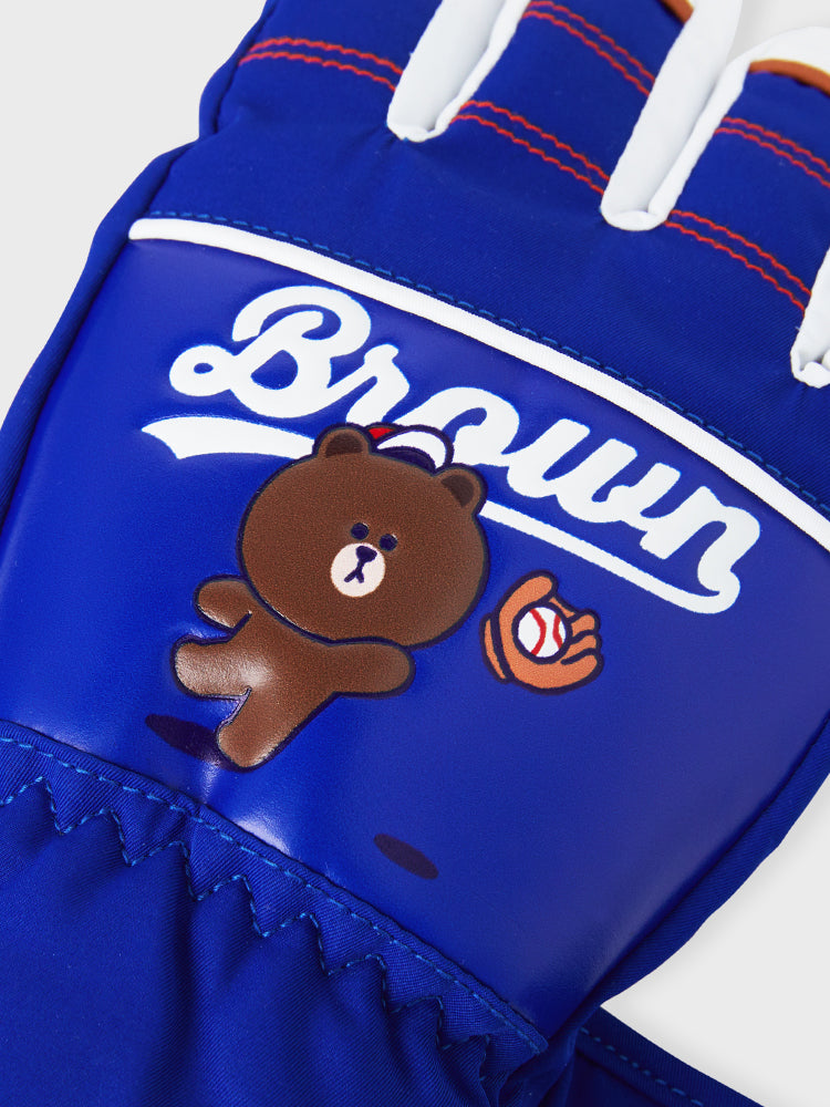 LINE FRIENDS APPAREL [패밀리세일]  라인프렌즈 브라운 베이스볼 방한 장갑