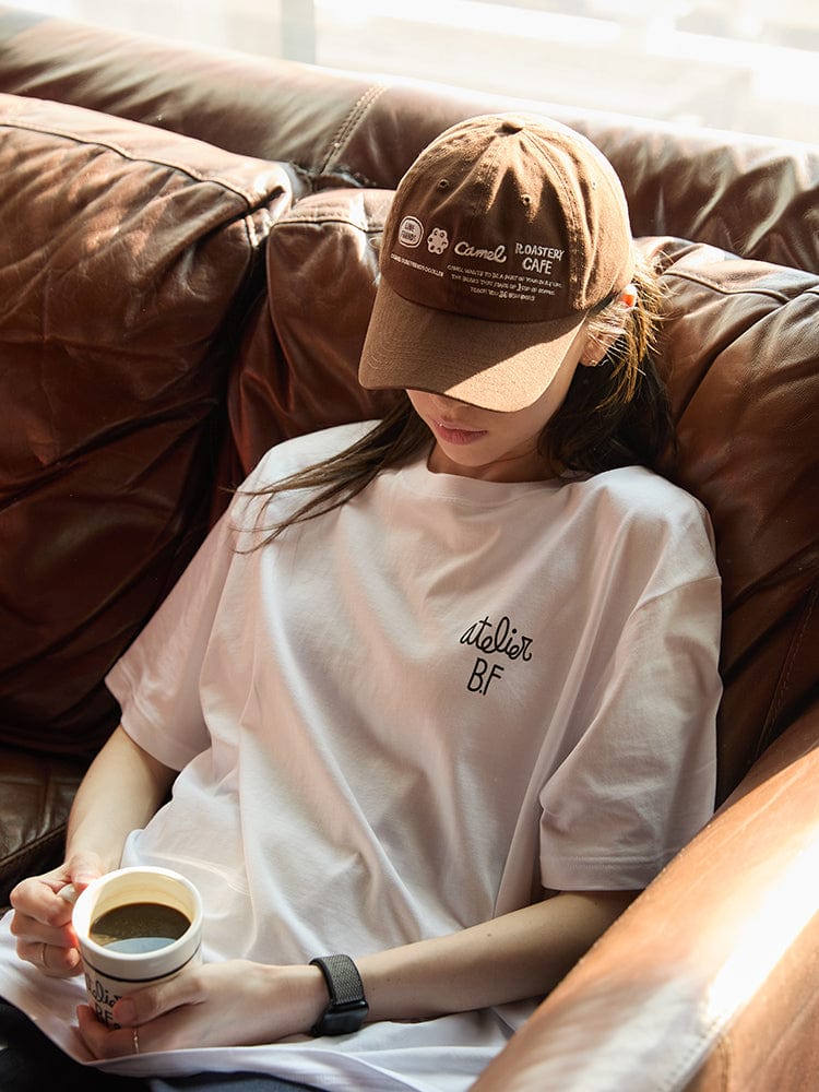 LINE FRIENDS APPAREL [패밀리세일] 카멜 X 라인프렌즈 콜라쥬 반소매 티셔츠