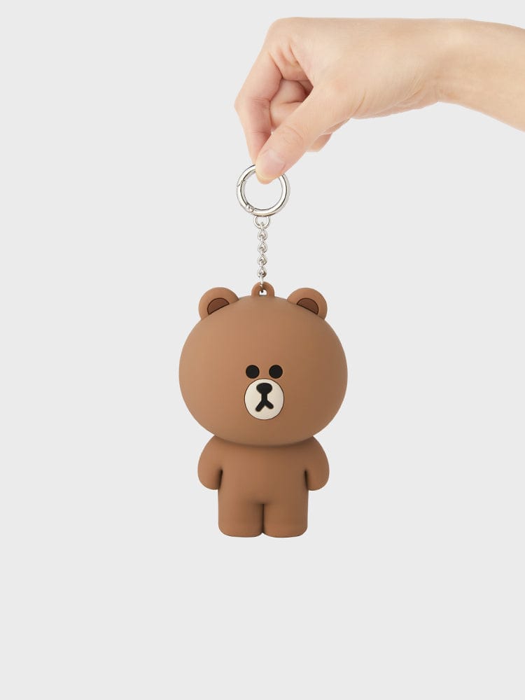 LINE FRIENDS BAG 단품 [패밀리세일] 라인프렌즈 브라운 키링 파우치