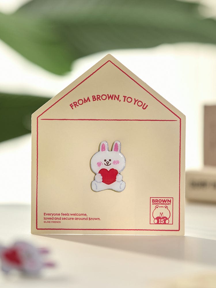 LINE FRIENDS BEAUTY/ACC_ 코니 라인프렌즈 코니 15주년 메탈 핀뱃지