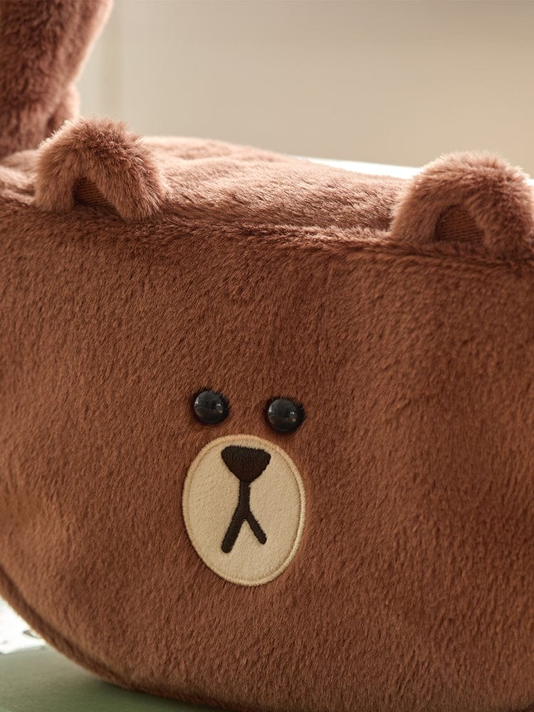 LINE FRIENDS BEAUTY/ACC_ 브라운 토트백 라인프렌즈 허그브라운 시즌4 토트백