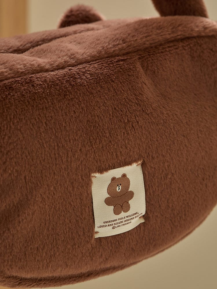 LINE FRIENDS BEAUTY/ACC_ 브라운 토트백 라인프렌즈 허그브라운 시즌4 토트백