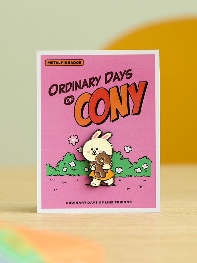 LINE FRIENDS BEAUTY/ACC 단품 라인프렌즈 코니 ORDINARY DAYS 코니 메탈 핀뱃지