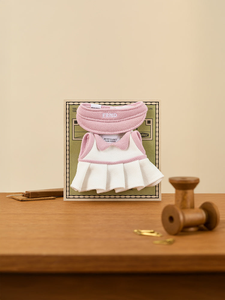 LINE FRIENDS CLOSET_TOY_ 단품 라인프렌즈 쁘띠 클로젯 화이트 플리츠 원피스